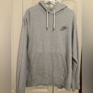 Nike‎ Gray Hoodie with Holographic Nike Logo - women’s large oversized
